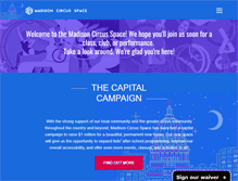 Tablet Screenshot of madisoncircusspace.com